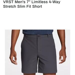VRST Men's 7” Limitless 4-Way Stretch Slim Fit Short. Size 32 in Charcoal. NWT